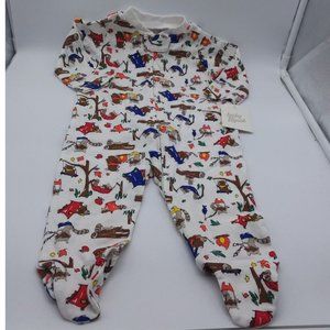 Baby B'gosh Infant Boys Sleeper Footie Size 6 Months Animals Camping Theme